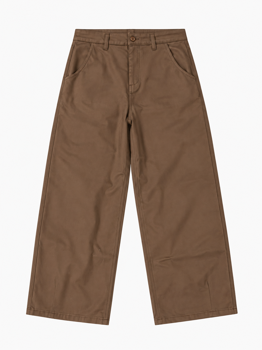 pantalone 5 tasche baggy marrone