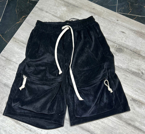 Bermuda a costine con tasche a zip