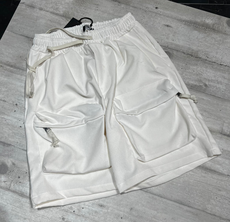 Bermuda a costine con tasche a zip