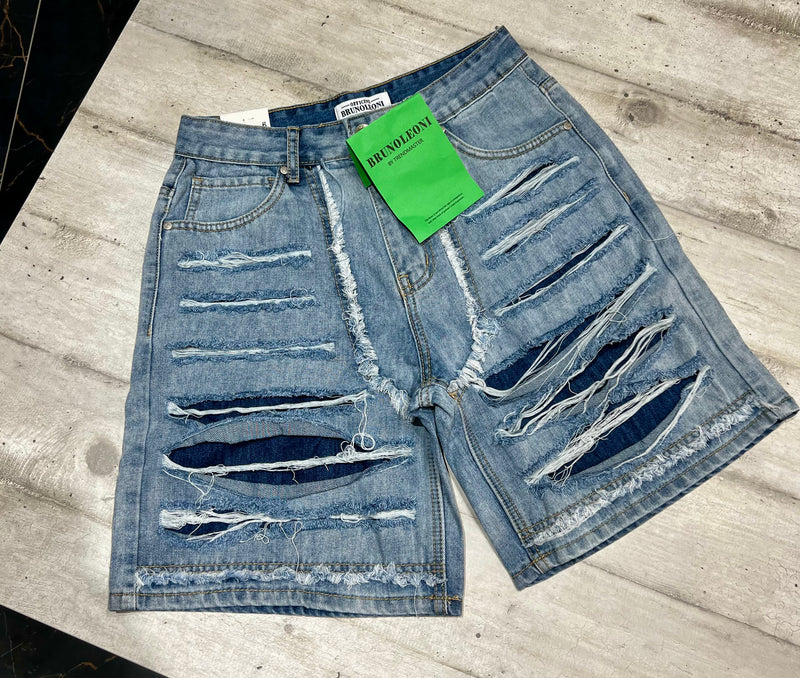 Bermuda Jeans strappo