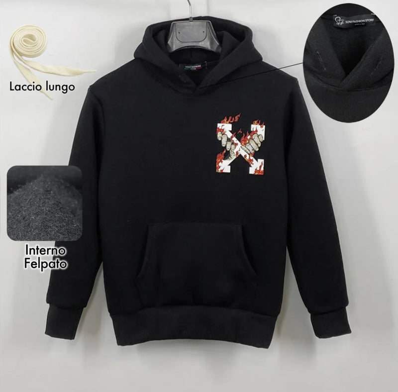 Felpa bambino stampa OFF