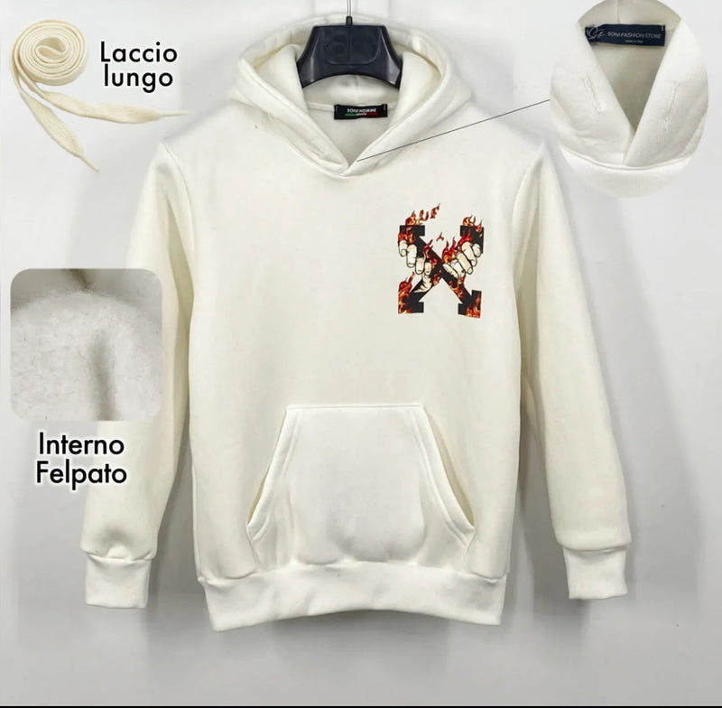 Felpa bambino stampa OFF