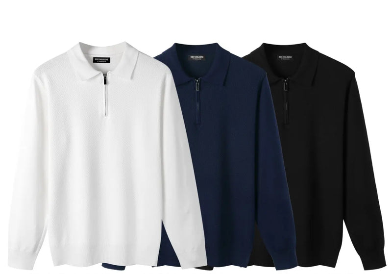 Maglia di Filo Bruno Leoni zip motivo