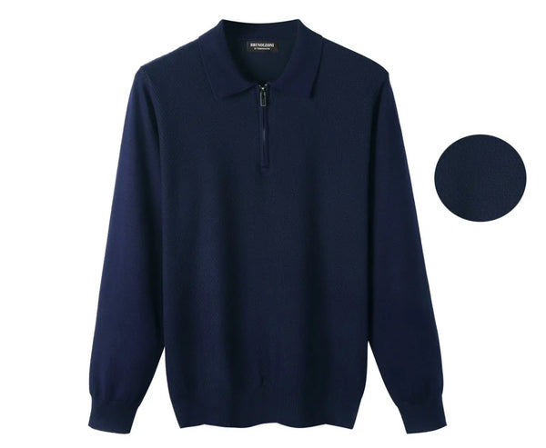 Maglia di Filo Bruno Leoni zip motivo