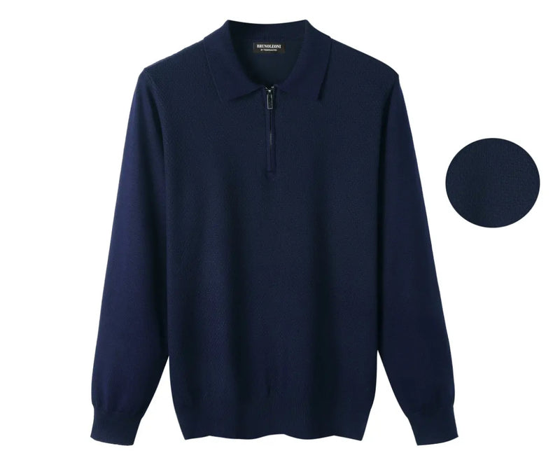 Maglia di Filo Bruno Leoni zip motivo