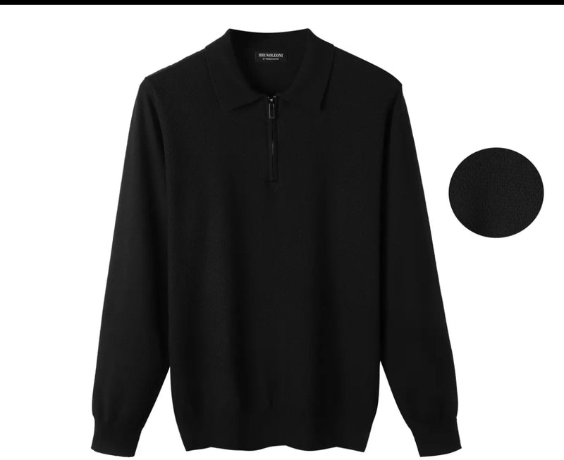 Maglia di Filo Bruno Leoni zip motivo