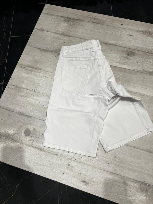 Bermuda jeans bianco