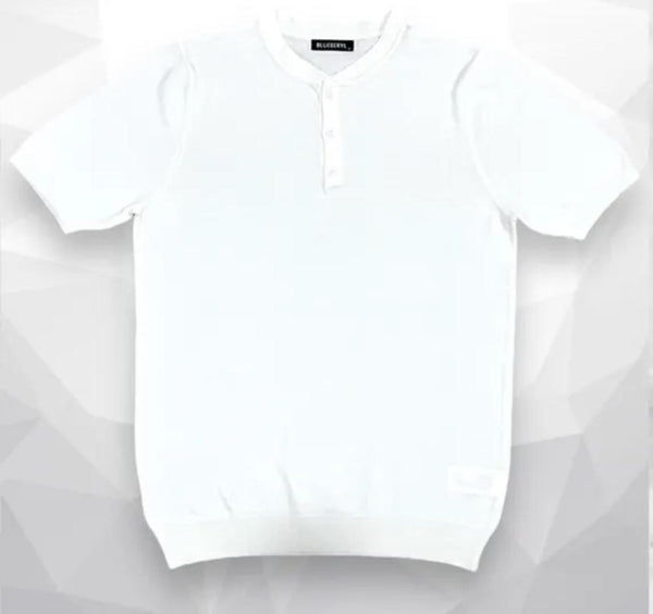 T-shirt filo con bottoni