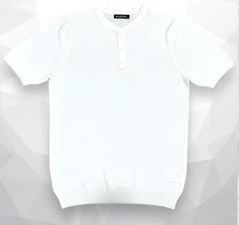 T-shirt filo con bottoni