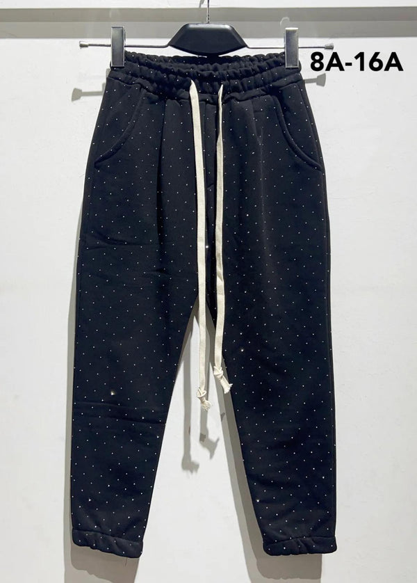 Pantalone tuta Junior con Brillantini