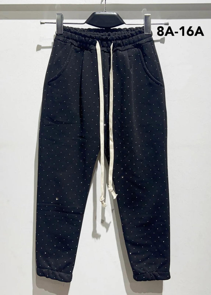 Pantalone tuta Junior con Brillantini
