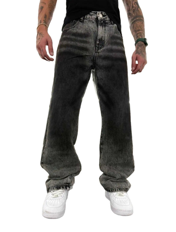 Jeans Slavato nero Baggy