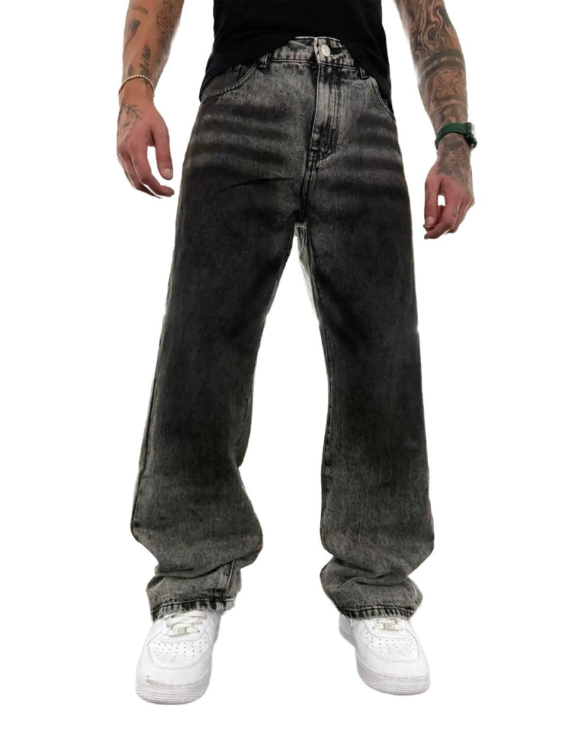 Jeans Slavato nero Baggy