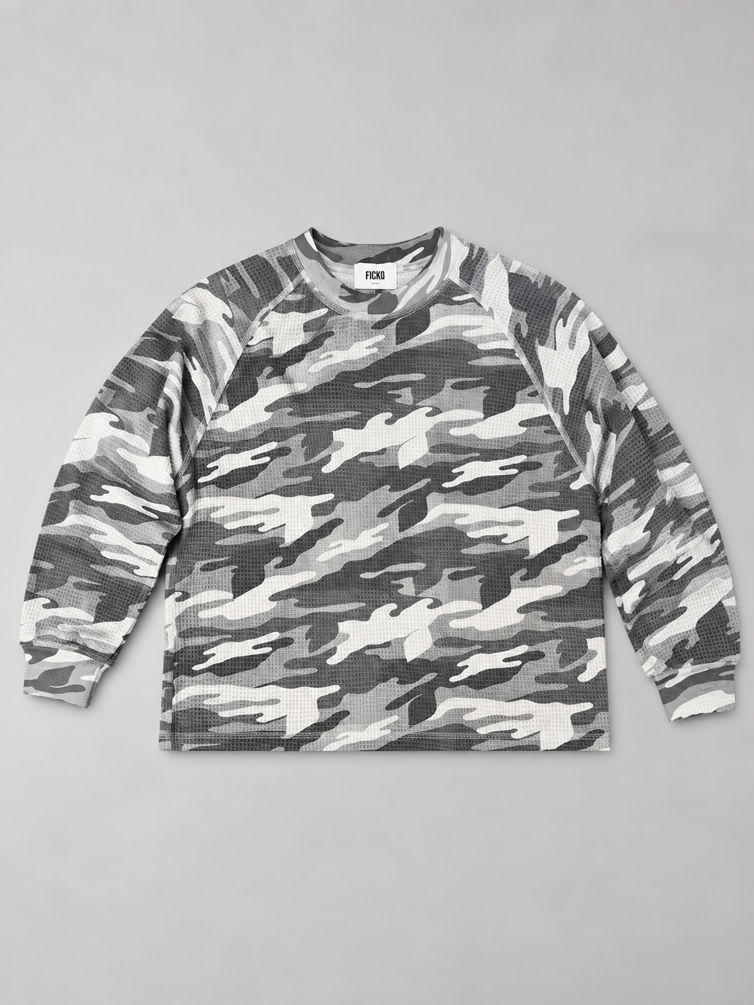Longsleeve Camo Grigio | Numero 23 Albano