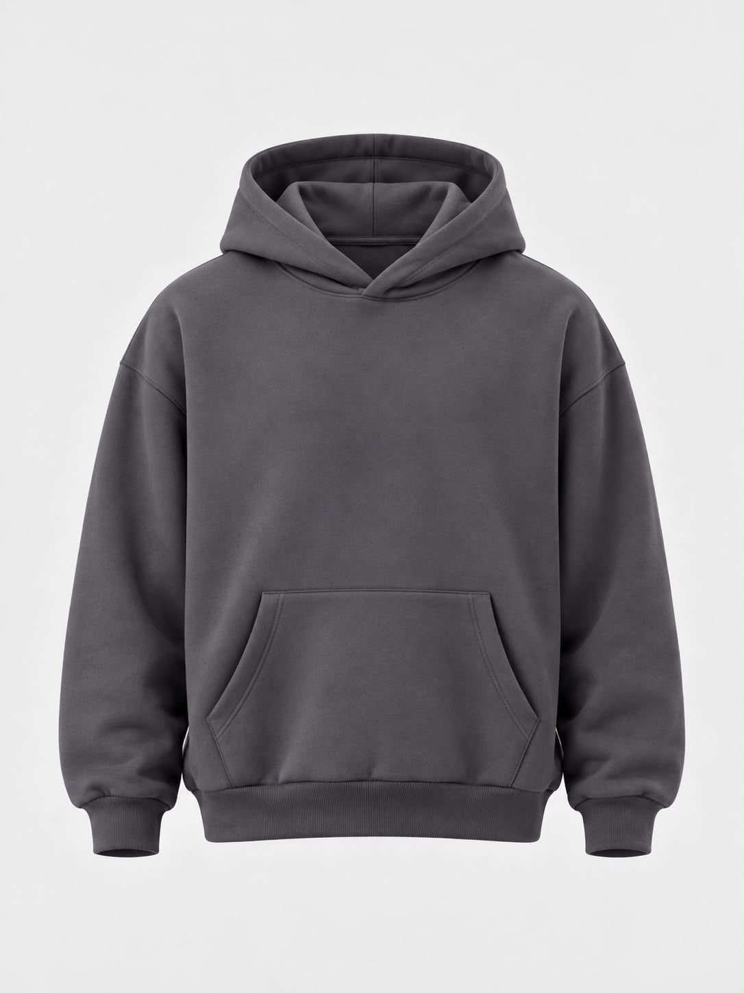 Felpa con cappuccio Felpa Classica Duca Homme, grigio antracite in tessuto morbido, tinta unita e con tasca a marsupio.
